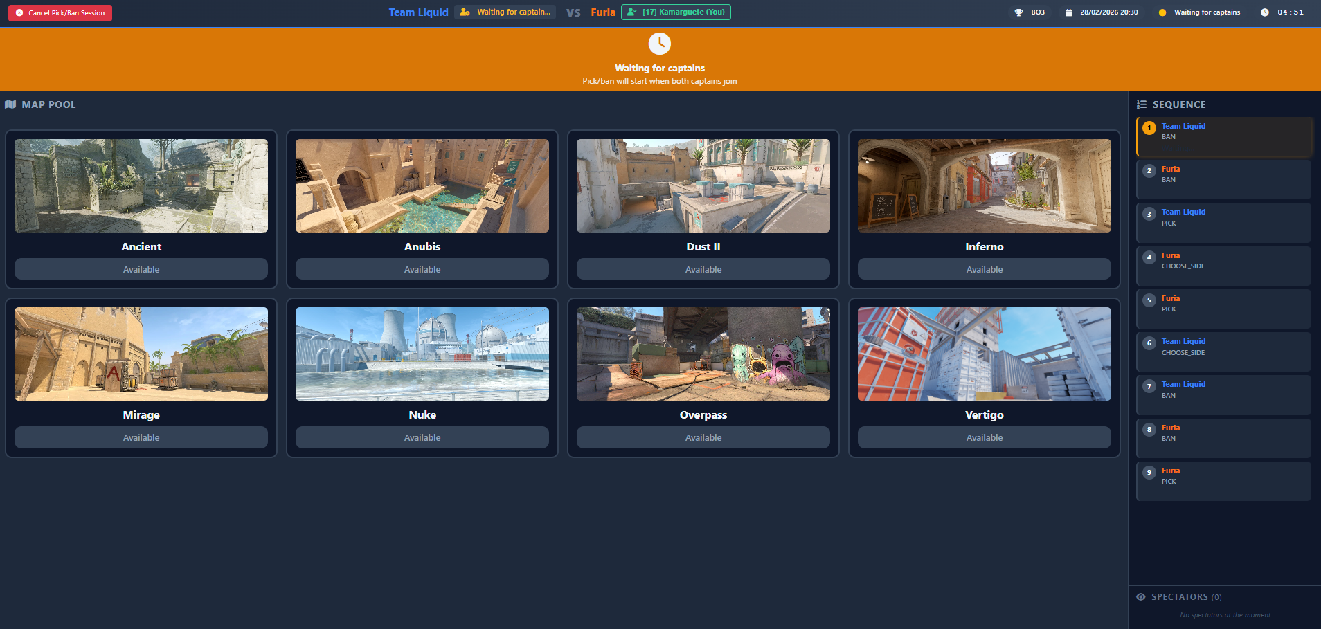 Pick &amp; Ban System